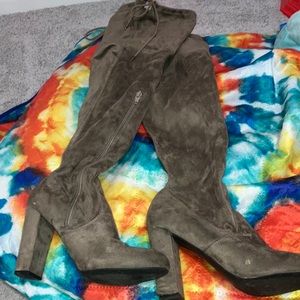 A N D E A W Y thigh high heeled boots